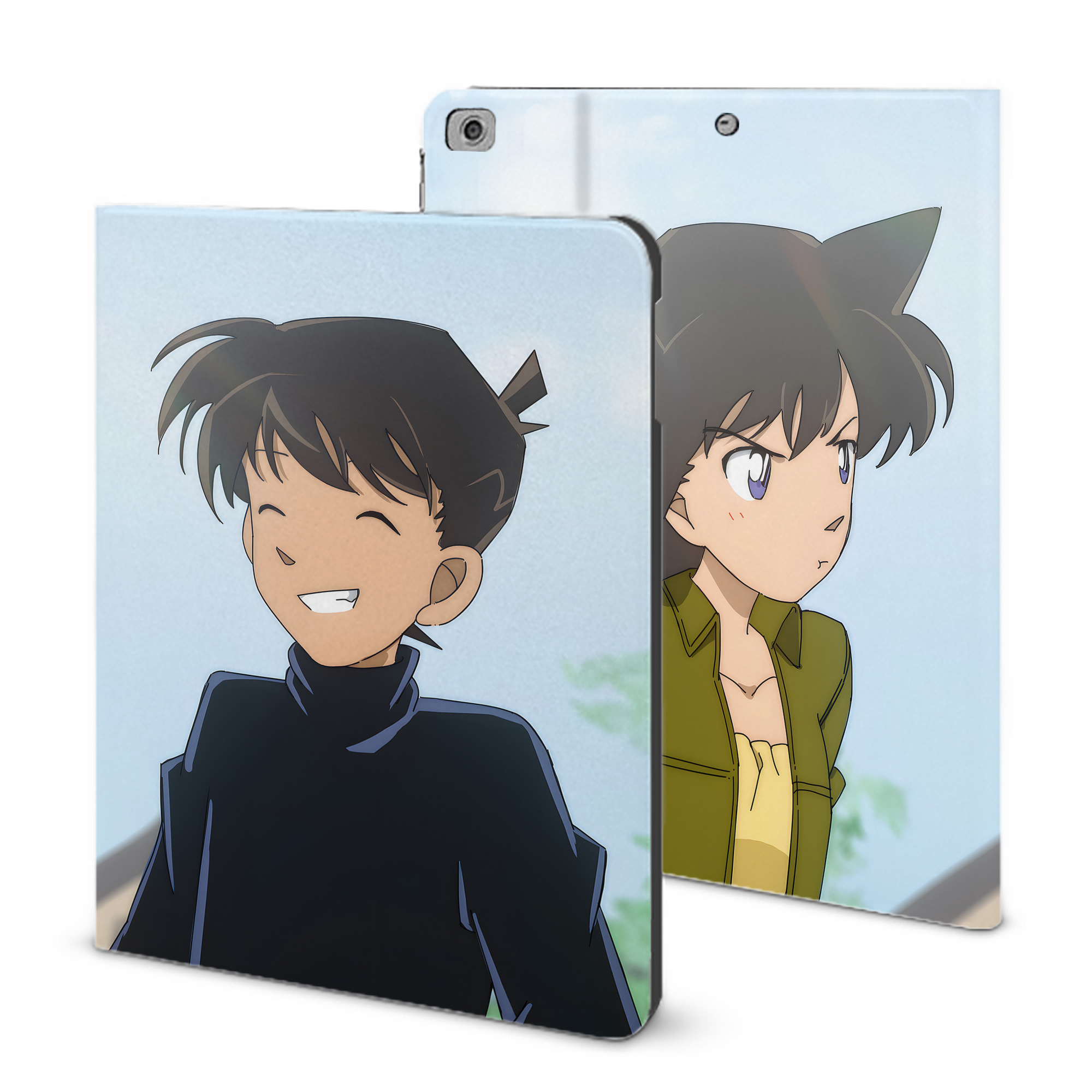 （画像用） 名探偵コナン Detective Conan IPad ケース ブック型 PUレザー TPU 耐衝撃 軽量 薄型 ペン収納なし 全面保護 IPad 各モデル対応